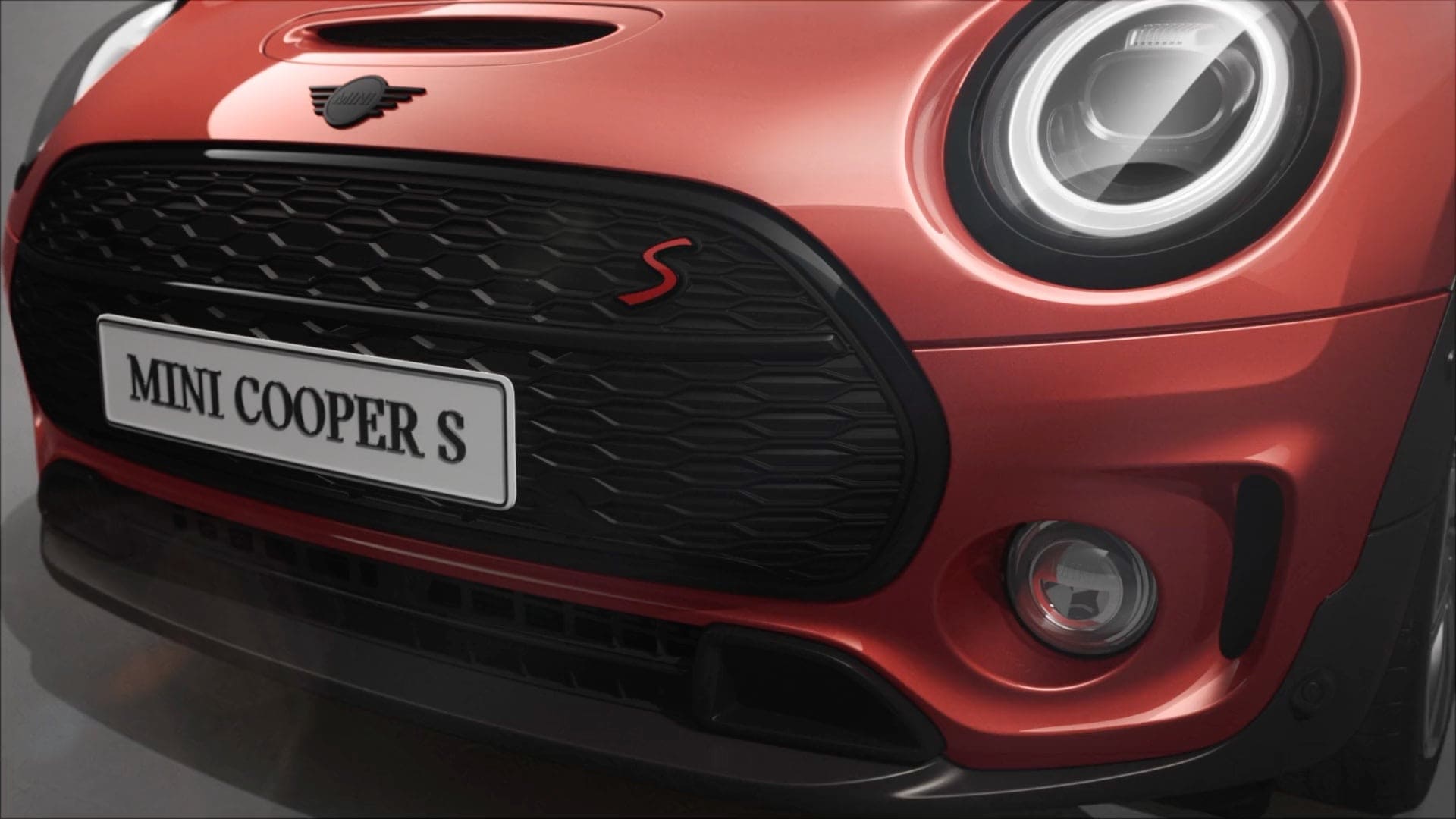 MINI Clubman – vista frontal – rojo y negro