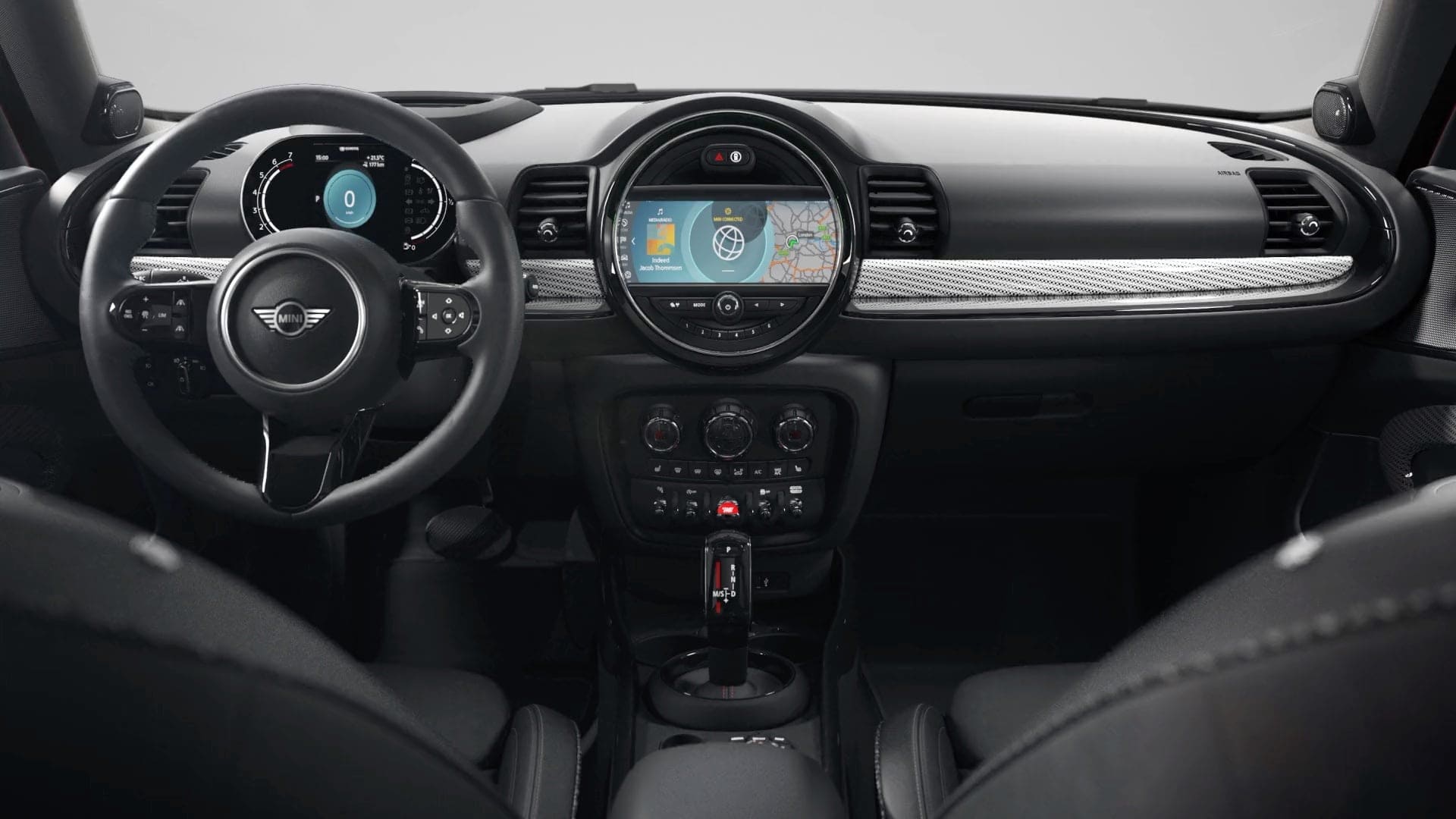 MINI Clubman – vista frontal – gris y negro