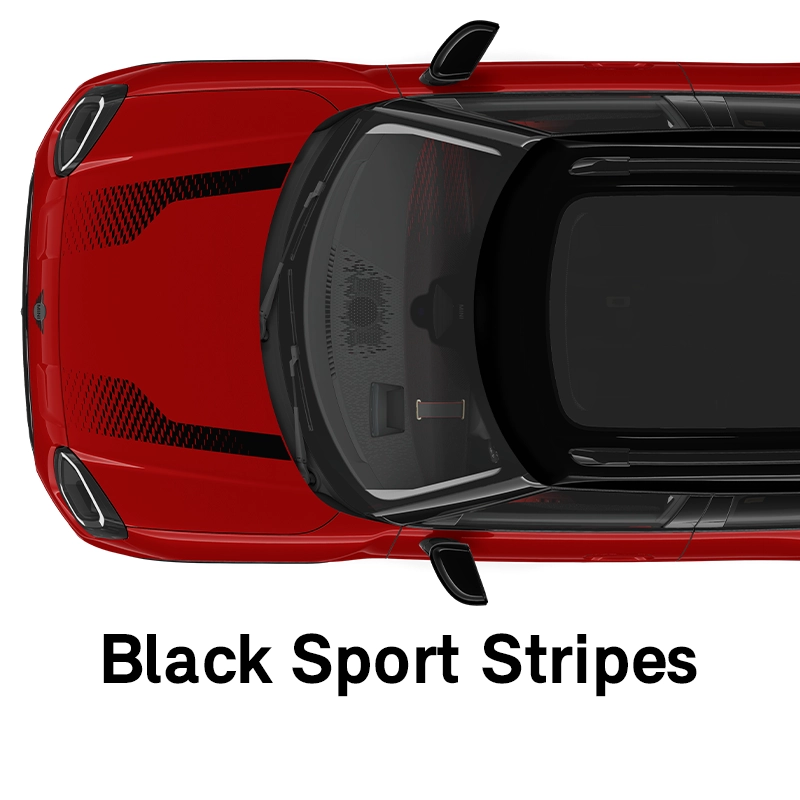  MINI - Equipamiento - Estilo JCW - Franjas deportivas en negro