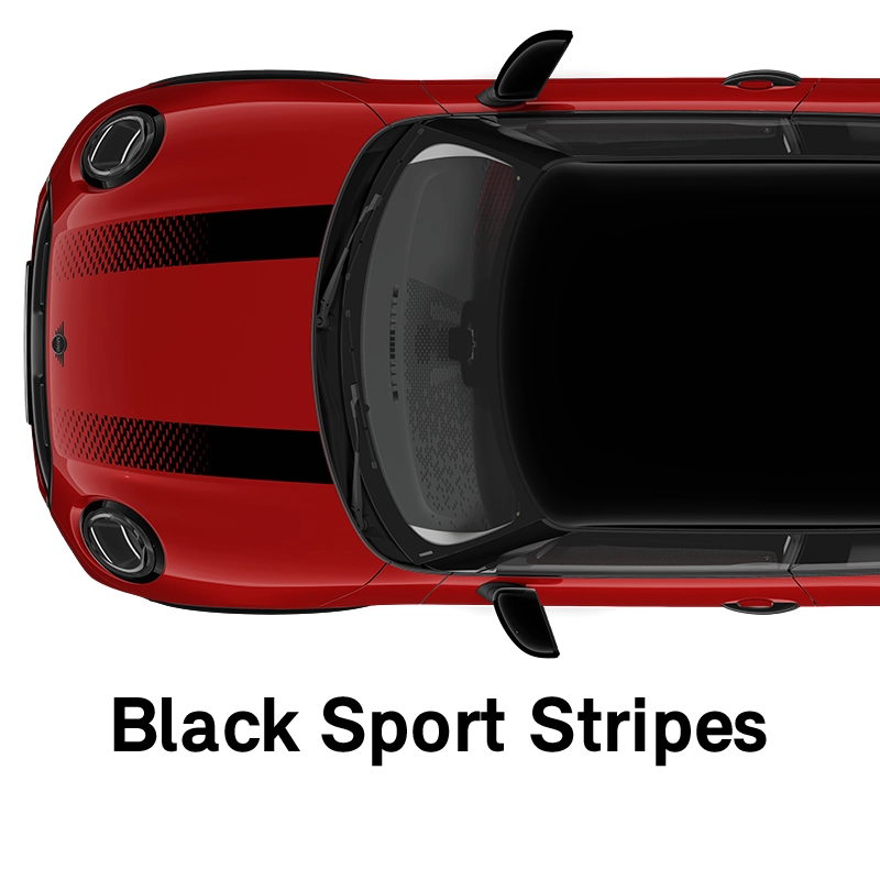  MINI - Equipamiento - Estilo JCW - Franjas deportivas en negro