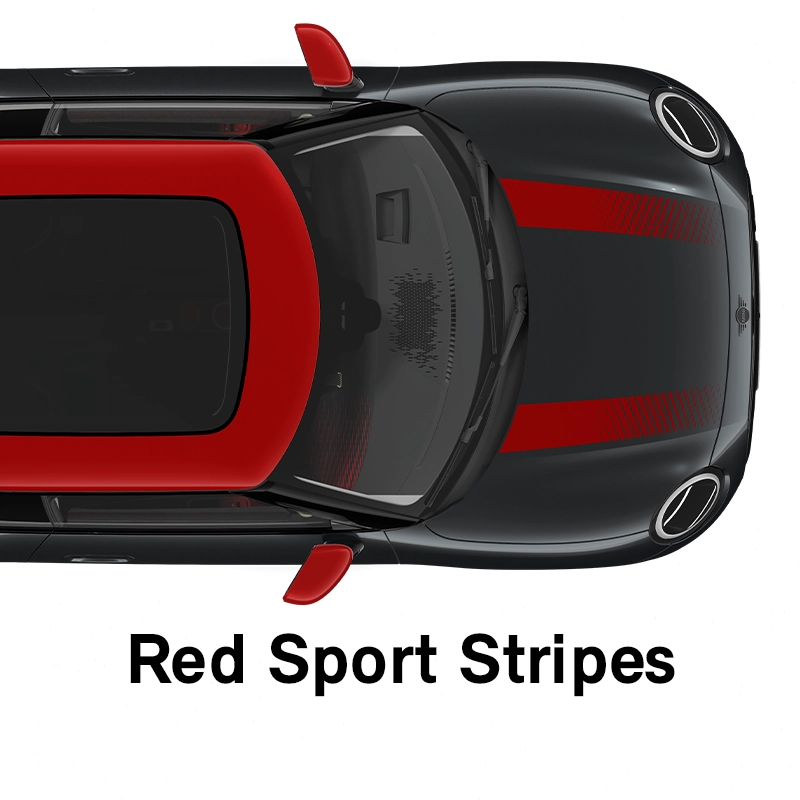  MINI - Equipamiento - Estilo JCW - Franjas deportivas en rojo