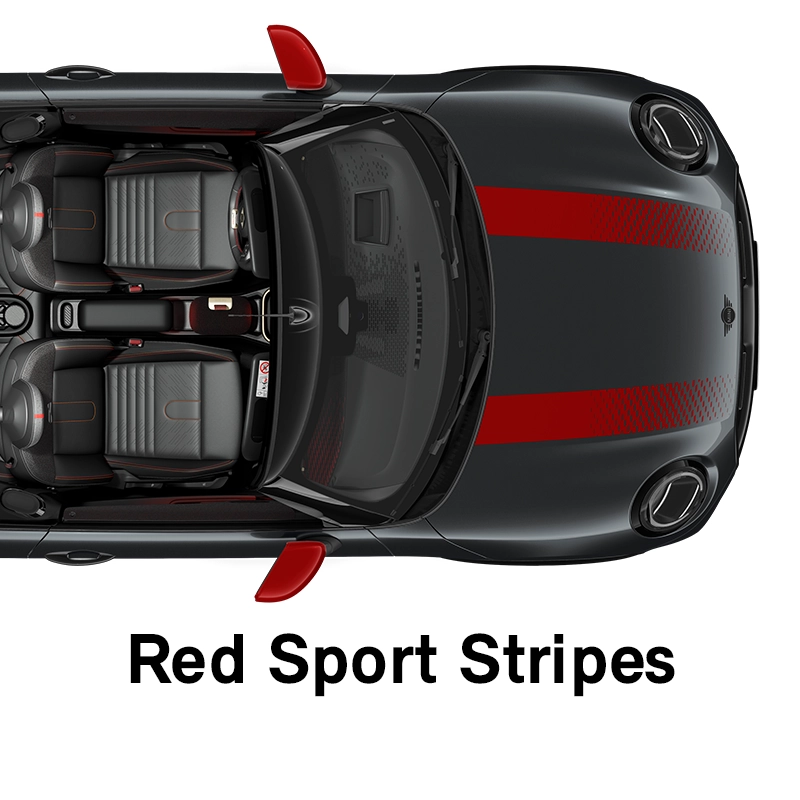  MINI - Equipamiento - Estilo JCW - Franjas deportivas en rojo