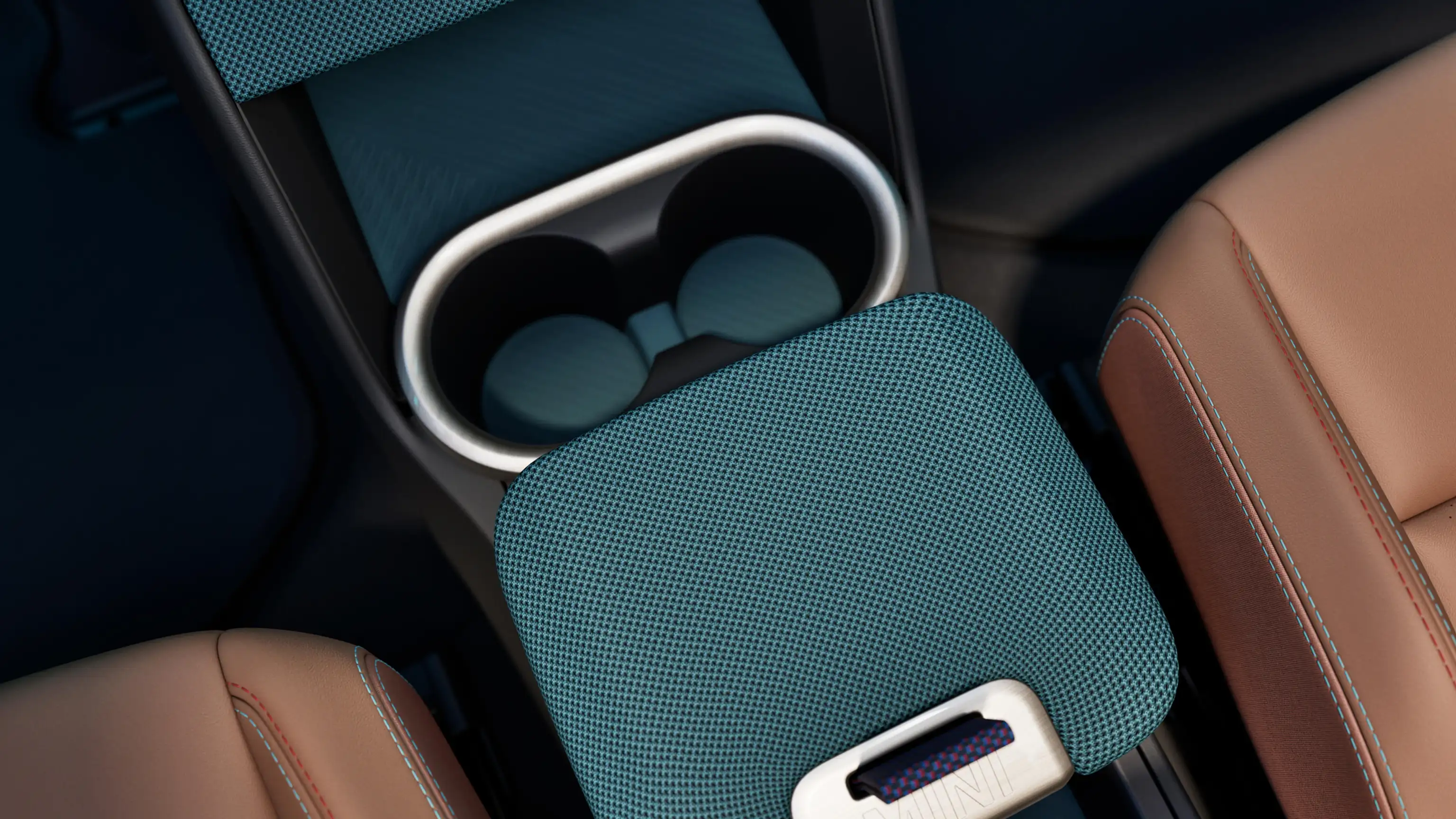 Vista superior del salpicadero del MINI Countryman 100% eléctrico