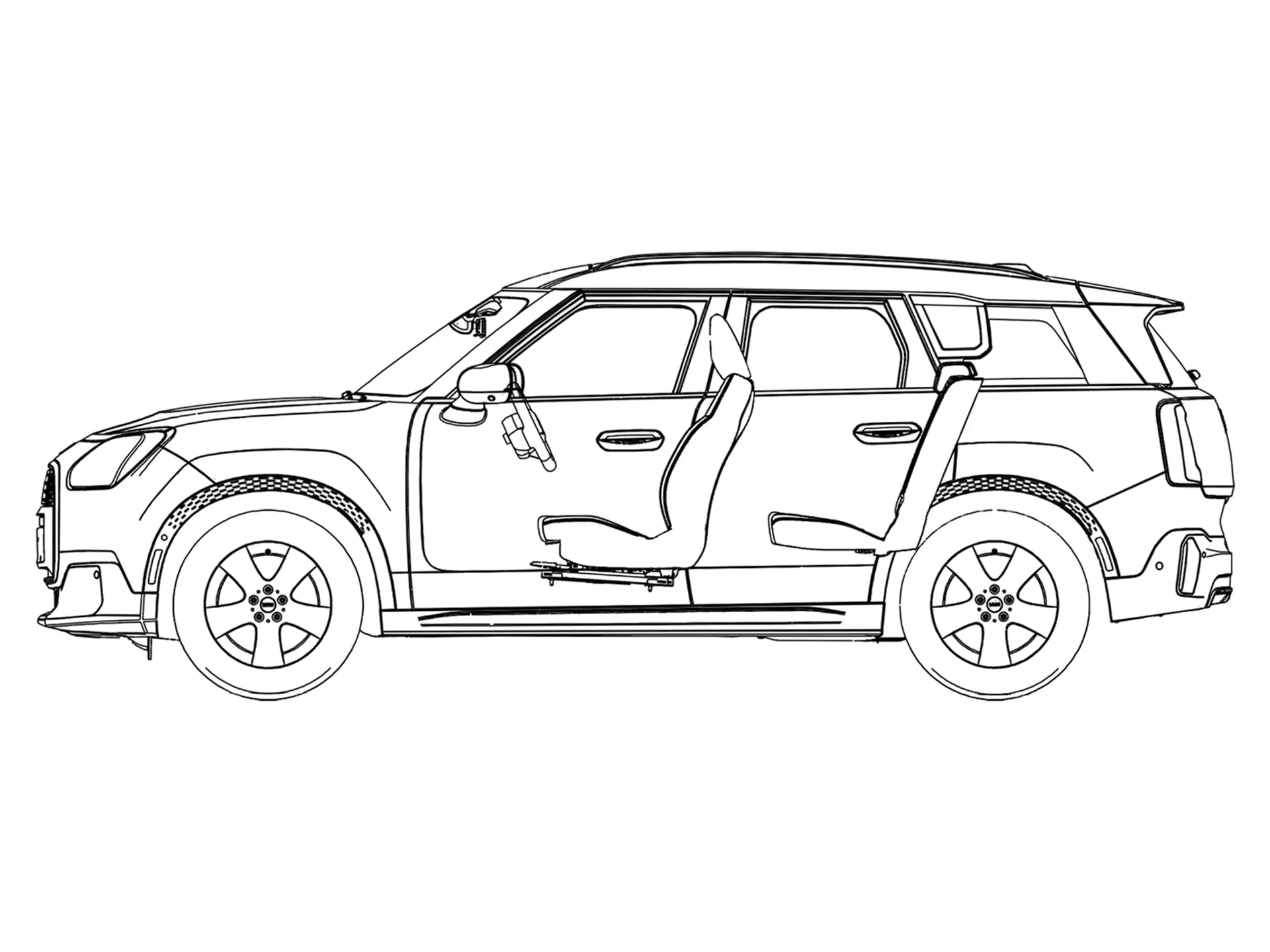 MINI Countryman - Vista lateral esquemática