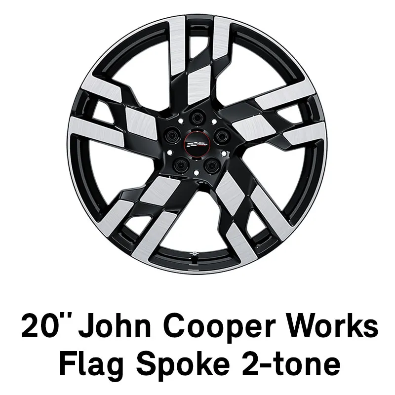 MINI - equipamiento - radio JCW flag de 20 pulgadas en dos tonos