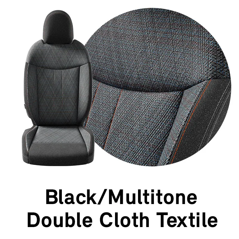 MINI - equipamiento - tela doble textil multitono negro