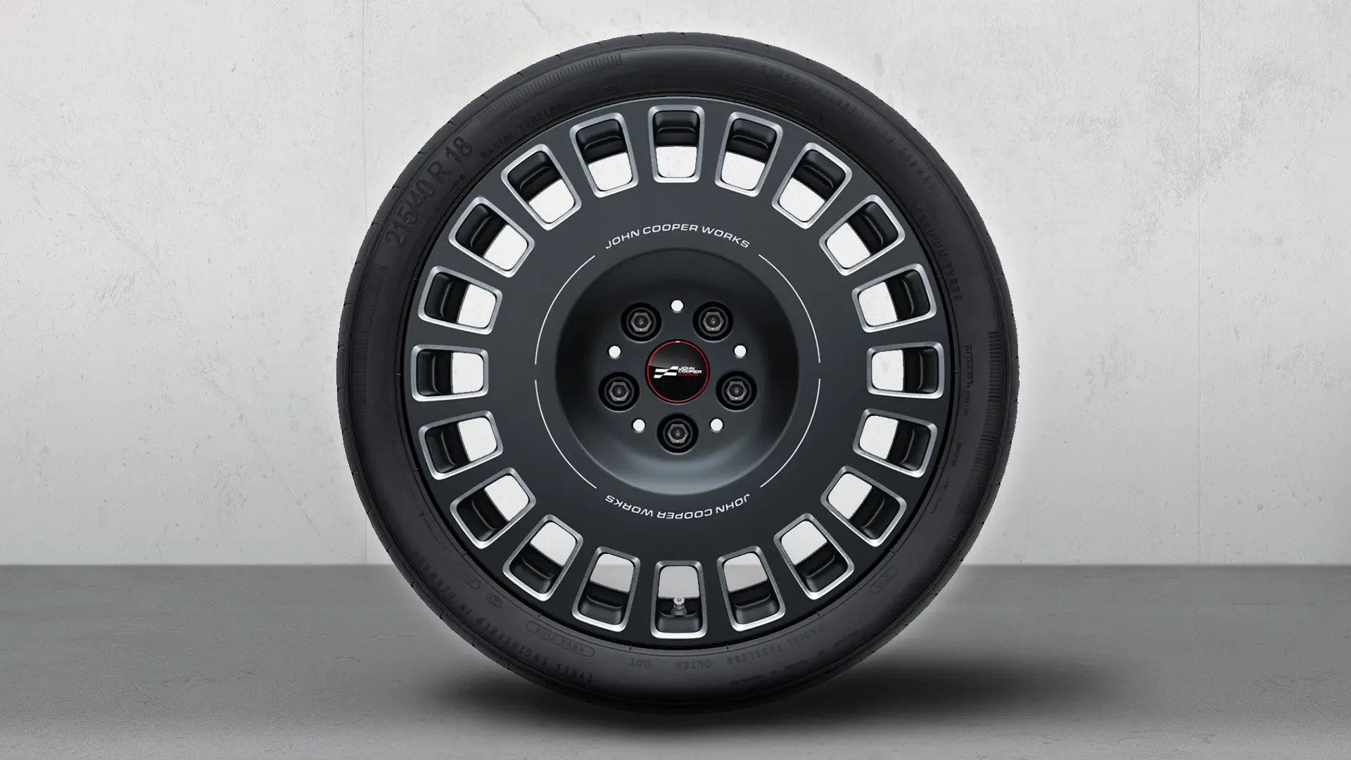 Llanta de aleación JCW de 18 pulgadas Rallye Spoke 964 Bicolor (Frozen Midnight Grey, pulida), juego completo de ruedas de verano