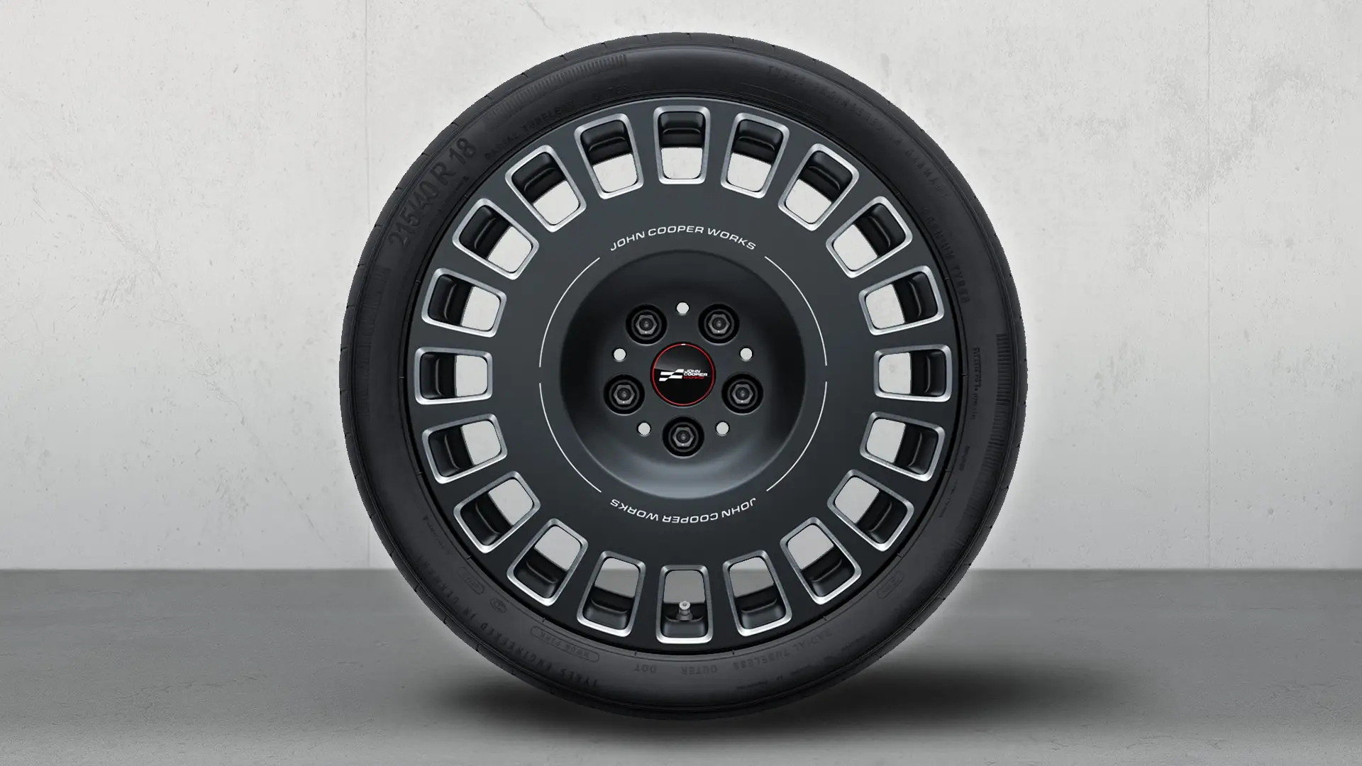 Llanta de aleación JCW de 18 pulgadas Rallye Spoke 964 Bicolor (Frozen Midnight Grey, pulida), juego completo de ruedas de verano