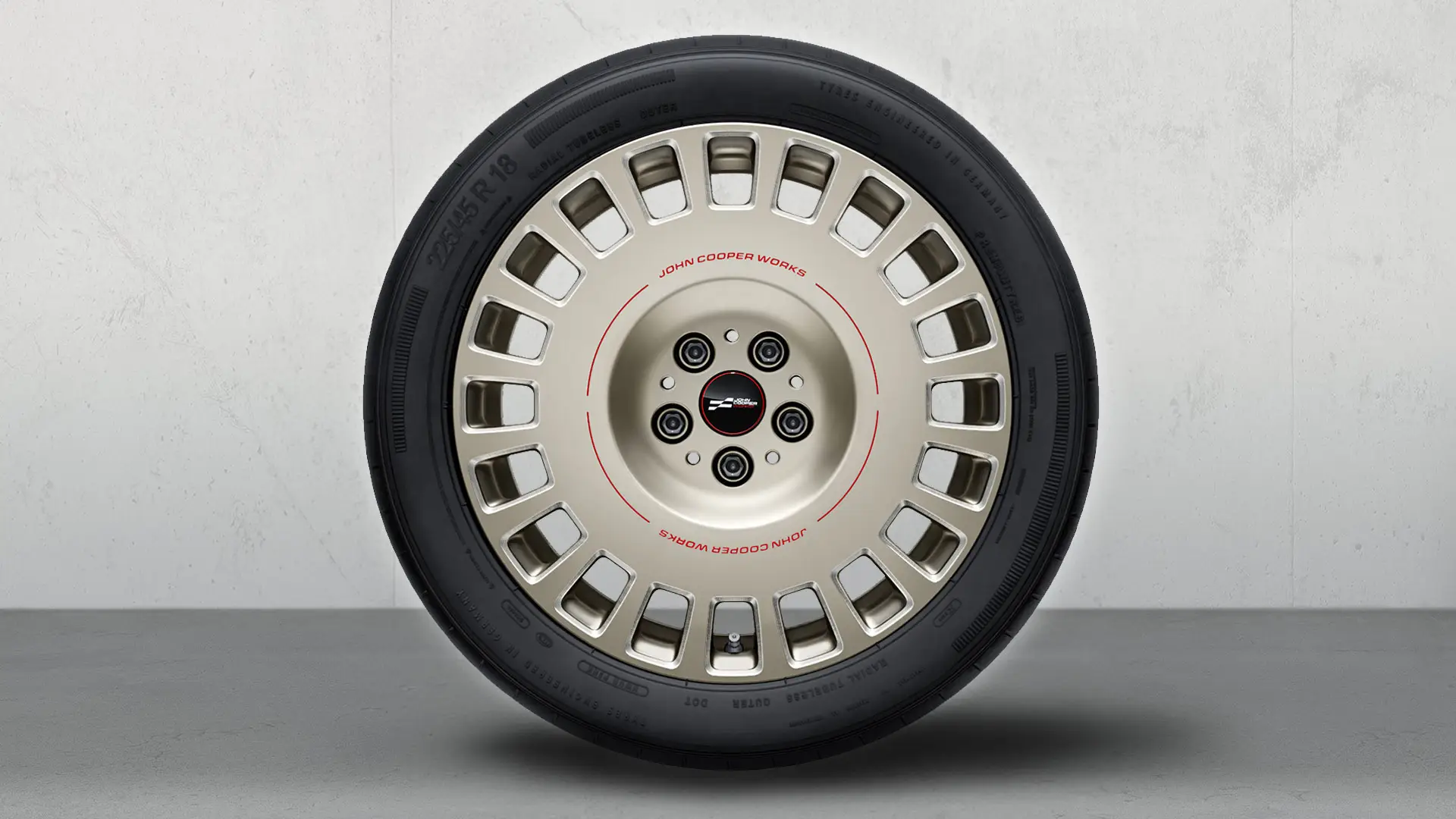 Llanta de aleación ligera JCW de 18" radios Rallye estilo 992 Bicolor (Vibrant Silver, con revestimiento pulido), juego completo de ruedas de verano. 