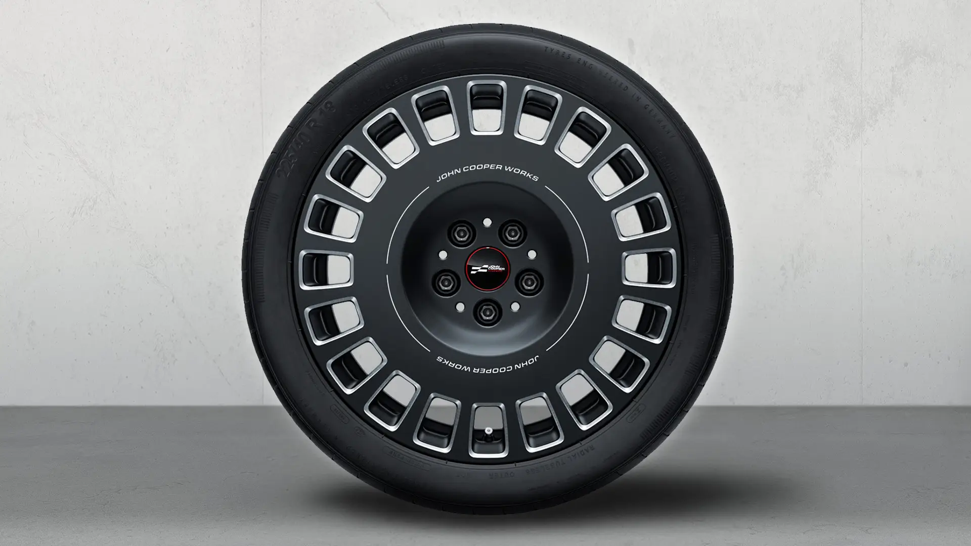 Llanta de aleación ligera JCW de 18" radios Rallye estilo 992 Bicolor (Frozen Midnight Grey, con revestimiento pulido), juego completo de ruedas de verano. 