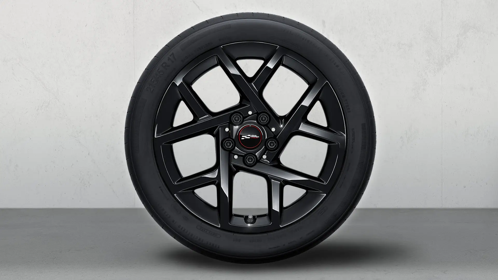 Rueda completa de invierno en Jet Black con llanta de aleación John Cooper Works de 17» Sprint Spoke 957.