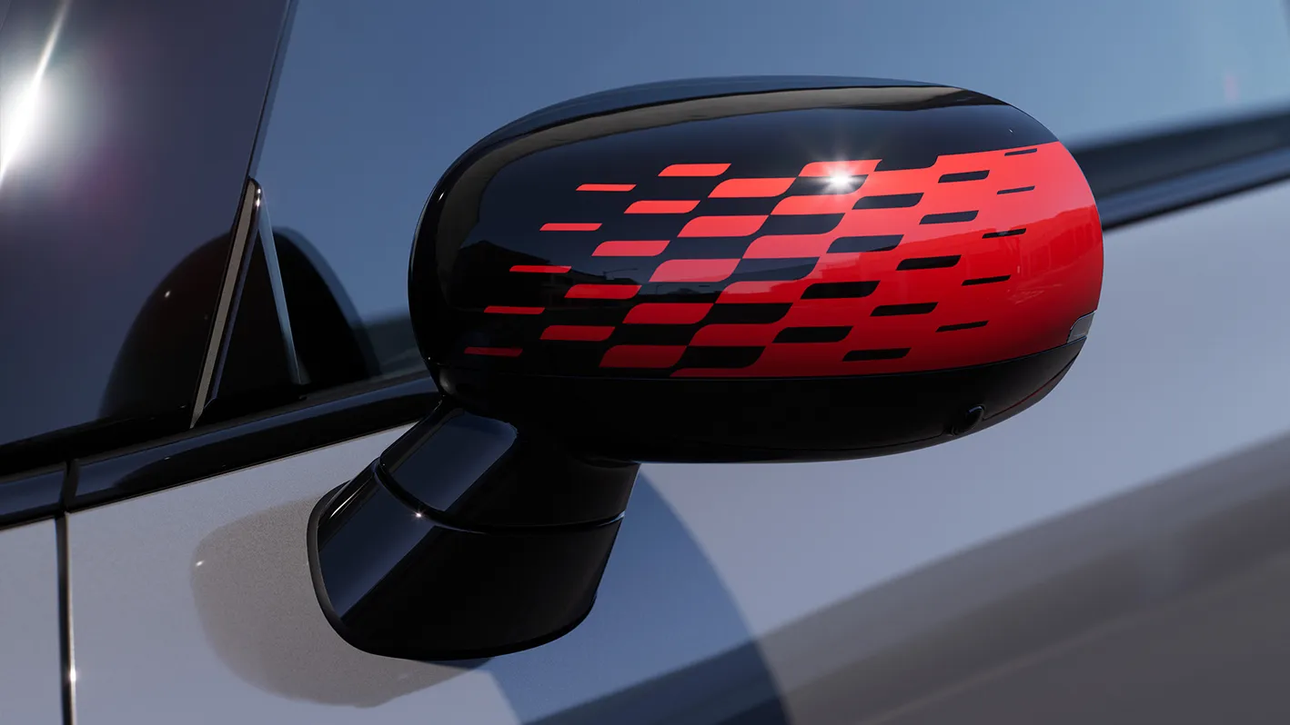 Cubierta del retrovisor exterior John Cooper Works en Chili Red John Cooper Works.
