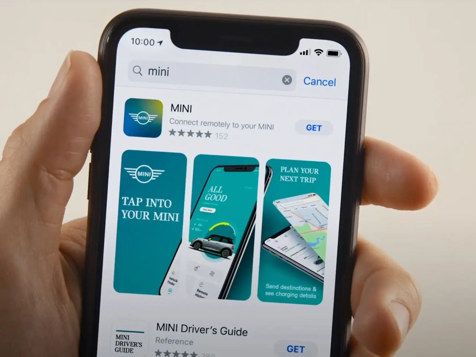 Vista de la MINI app