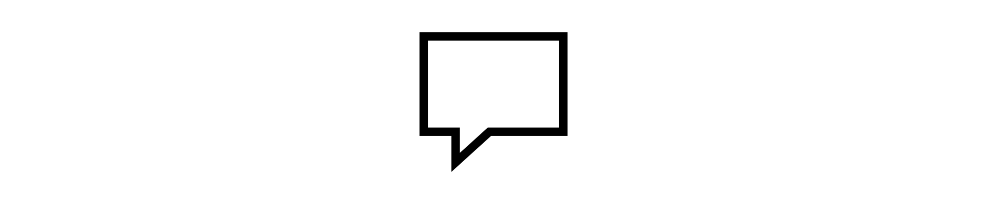 Icono cuadrado de burbuja de mensaje