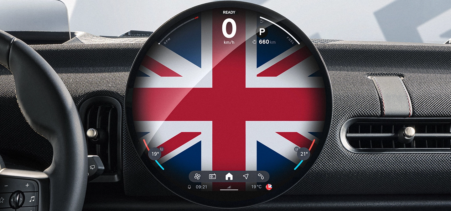 Vista interior del MINI Cooper Oxford Edition.