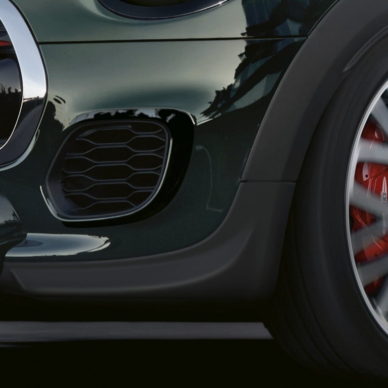 MINI John Cooper Works – kit en negro para el parachoques – franjas deportivas
