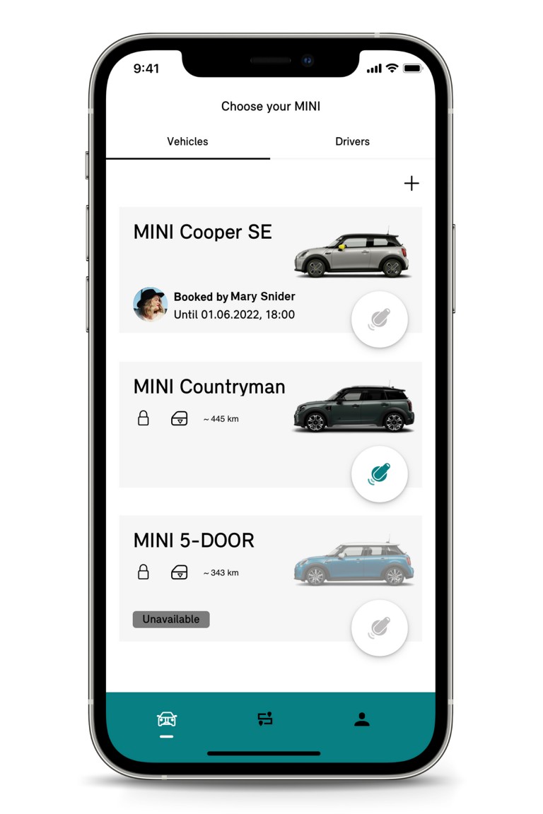 MINI Sharing para empresas – Aplicación MINI Sharing – Desactivar un vehículo
