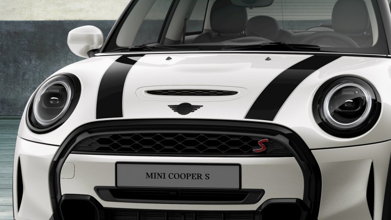 MINI Cooper SE de 3 puertas - Rayas deportivas - Negro azabache