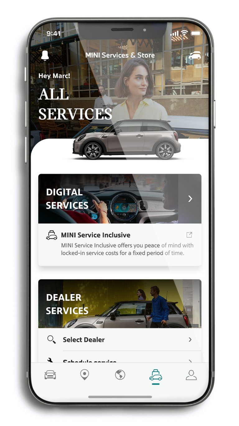 mini connected - mini app - todos los servicios