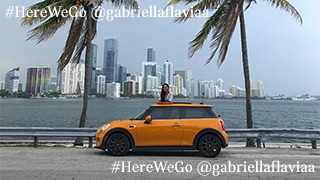 MINI 3 puertas Hatch - naranja - vista lateral
